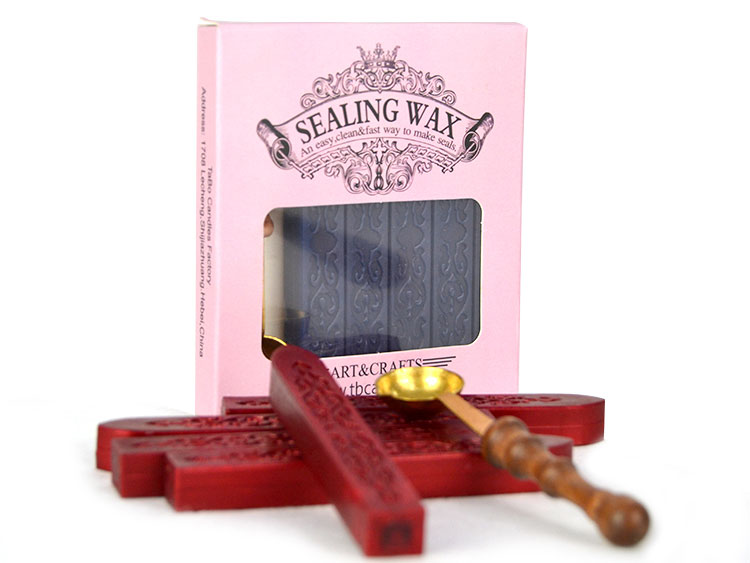 Vintage DIY Wax Seal Box Kit Stamp Spoon Set Retro Wedding Gifts