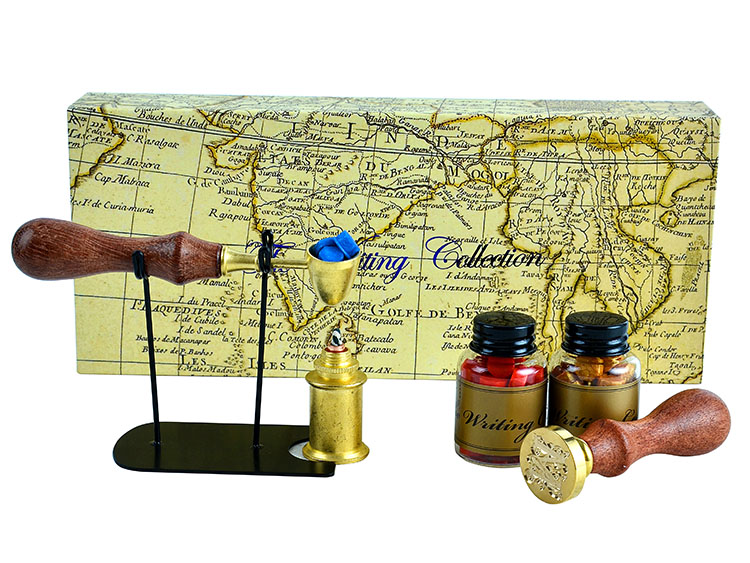 Luxurious Sealing Wax Bead Deluxe Kit with Custom Wax Seal Stamp