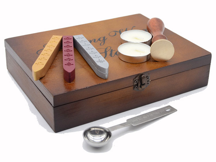 Wax Seal Stamp Set With Classic Wooden Box