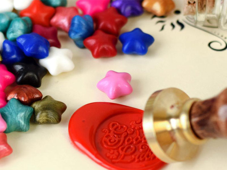 star shape multi color sealing wax beads for decoration
