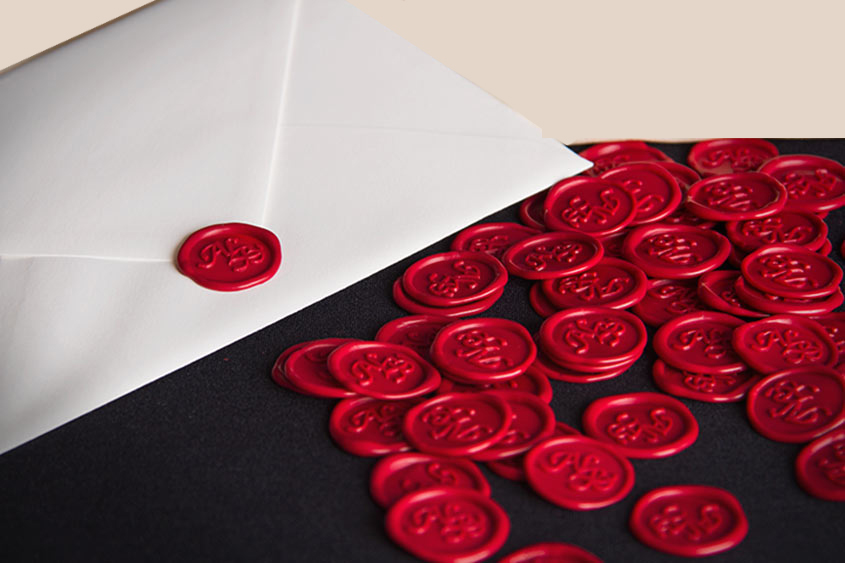 sealing wax, sealing wax sticker